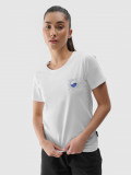 Tricou regular cu imprimeu pentru femei - alb, 4F Sportswear