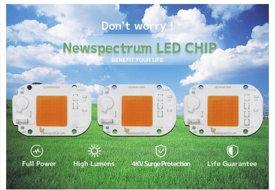 Led Cob Chip 50W AC 220V pentru plante spectru complet 380nm 780nm foto