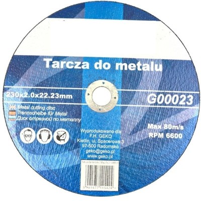 Disc pentru taiere metal 230x2x22.2 mm foto