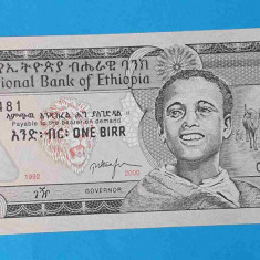 Bancnota Africa Ethiopia 1 Birr 1992 - seria CA9038481 - UNC - Superba