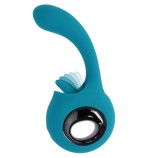 Vibrator How Many Licks, 9 Modes Licking&amp;Vibrating, Silicon, USB, Albastru, 17.8 cm