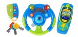 Cumpara ieftin Set Jucarii Bebe: Volan Interactiv, Telefon cu Sunete &amp; Cheie Telecomanda Mramiz - Jucarii Copii