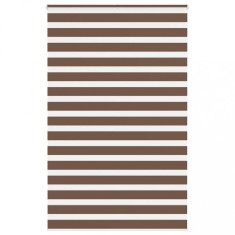 vidaXL Jaluzea tip zebra maro lățime țesătură 140,9 cm poliester