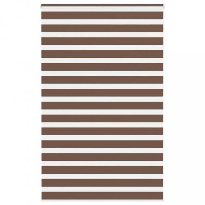 vidaXL Jaluzea tip zebra maro lățime țesătură 140,9 cm poliester