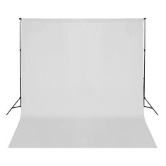 Panza fundal foto din bumbac,prindere pe bara suport fundal studio,dimensiune 3x4 m - Alb