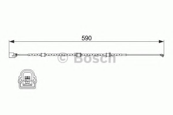 Senzor de avertizare,uzura placute de frana JAGUAR F-TYPE Cupe (QQ6) (2013 - 2016) BOSCH 1 987 474 513