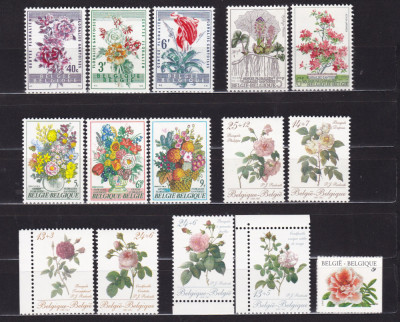 BELGIA 1975/1980/1988 /1989/1990/1997 FLORA LOT SERII MNH foto