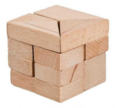 Joc logic IQ din lemn Tangram 3D foto
