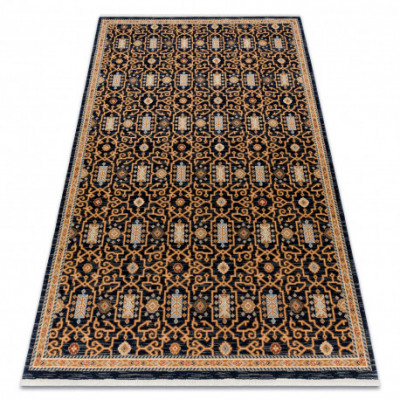 Covor L&amp;acirc;nă KESHAN franjuri, oriental clasic 7680/53511 bej / albastru inchis, 160x230 cm foto