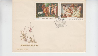 C12 - FDC Romania - Reproduceri de arta II - LP683 - 1968 foto