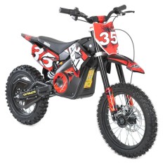 Motocicleta electrica pentru copii Kinderauto Motobike 35 1500W 48V roti 14 12, culoare rosie foto
