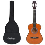 VidaXL Chitară clasică pentru &icirc;ncepători, cu husă, 3/4 36&quot;
