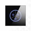 Intrerupator smart, UE standard, Tuya Smart life, Wifi 2, 4GHz+bluetooth, 3 butoane, panou de sticla, compatibil cu Alexa si Google Assistant, N+L, st