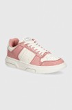 Tommy Jeans sneakers THE BROOKLYN MIX MEDIA culoarea roz, EN0EN02577