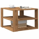 Gossi masuta de cafea, stejar artizanal, 58x58x40 cm, lemn prelucrat