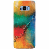 Husa silicon pentru Samsung S8, Colorful Wall Paint Texture