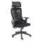Scaun birou ergonomic HM Polon, mesh, mecanism inclinare, baza polipropilena, suport lombar, tetiera, 100 kg, negru