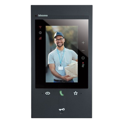 Videointerfon conectat Classe 300EOS cu asistent vocal Alexa Bticino negru 344884 foto