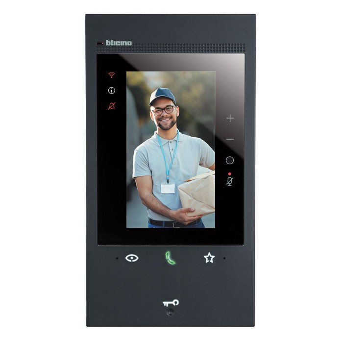 Videointerfon conectat Classe 300EOS cu asistent vocal Alexa Bticino negru 344884