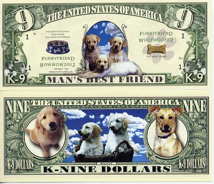 !!! SUA = FANTASY NOTE = CAINELE , CEL MAI BUN PRIETEN AL OMULUI - 2002 - UNC