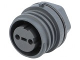 Conector Circular Soclu Mamă 2 Pini Alamă EXP-0931/02/S