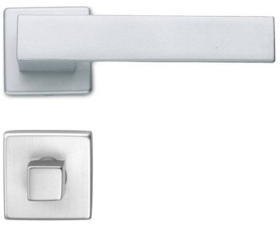 M&amp;acirc;ner pentru uși de interior - M1015 - crom perlat cu rozetă WC foto