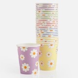 Set de Pahare de Petrecere Multicolor cu Model Margarete, CMCLASS