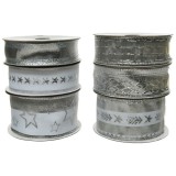 Cumpara ieftin Panglica decorativa - Silver-Grey Christmas Decor - mai multe modele | Kaemingk