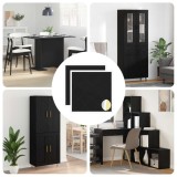 vidaXL Copertă autocolantă pentru șuruburi 2 pcs Negru &Oslash; 20 x 0,5 mm 864633