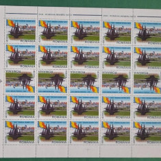 |Romania, LP 1663f/2004, 2004 - Romania membra NATO, in coala de 25 timbre, MNH