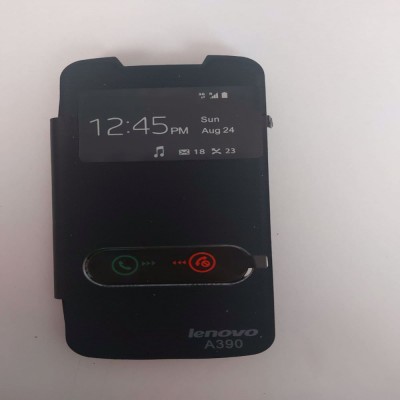 Husa Lenovo A390 TIP CARTE negru foto