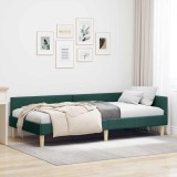 vidaXL Cadru de pat colțar Altele Manual Verde &icirc;nchis 80 x 200 cm