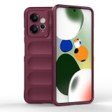 Husa pentru xiaomi redmi 12 4g / 12 5g, antisoc, margini cu striatii, design minimalist, bordeaux