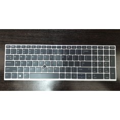 Tastatura laptop noua HP EliteBook 850 G5 755 G5 ZBook 15u G5 Silver Frame Black with point Win8 US