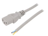 Cablu Alimentare 1m IEC C13 Gri 10A 250V