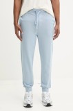 HUGO pantaloni de trening din bumbac culoarea negru, neted, 50489617