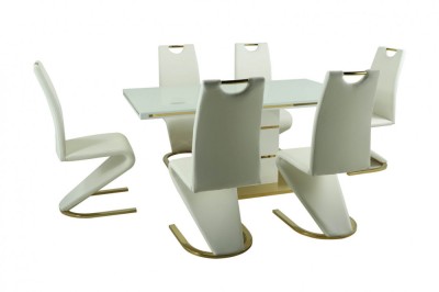 Set Masa DA1128G + 6 Scaune DA2626G,160x90x75 cm foto