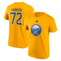Buffalo Sabres tricou de bărbați Tage Thompson #72 Stack Logo Name &amp;amp; Number yellow - M