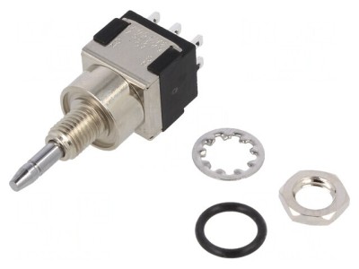 Comutator apăsare DPDT 6A 125VAC/6VDC MPE 206 R foto