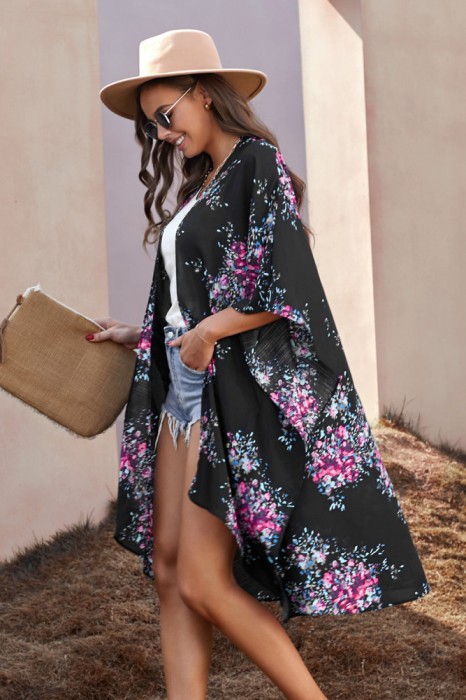 P753-1 Kimono cu imprimeu colorat