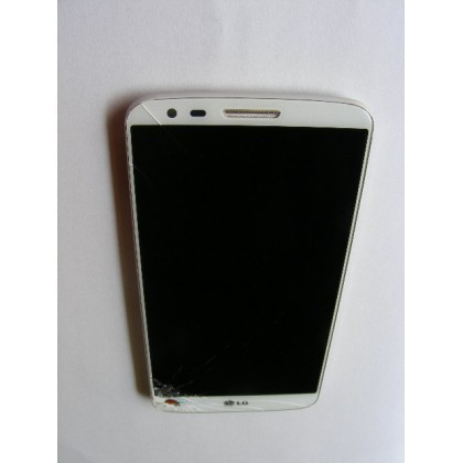 Modul Display LCD LG G2 Touch-Spart (Cu Rama) Alb Orig Swap