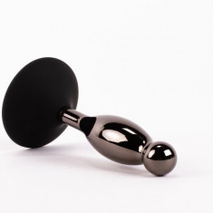 Dop Anal Cu Bijuterie Secret Shine Booty Call L VI, Negru Metalic, 15 cm