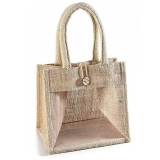 Sacosa pentru cadouri iuta natur 21x15.5x34 cm