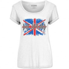 Tricou Dama Def Leppard: Union Jack foto