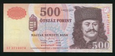 q575 UNGARIA BANCNOTA DE 500 FORINT 1998 Principele RAKOCZI FERENC prima emisiune UNC NECIRCULATA