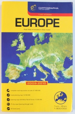 EUROPE - ROAD ATLAS - AUTOATLAS - ATLAS ROUTIER , SC . 1 : 800.000 , 2009 - 2010 foto
