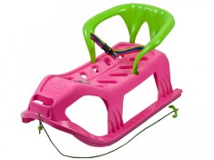 Sanie Marmat Star 90 cm, roz cu spatar verde - 6593