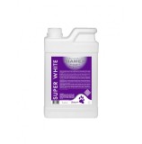 Cumpara ieftin Sampon Caini Diamex Super White, 1L, Blana Alba &amp; Argintie, Ulei Migdale, Bichon, Westie, Pudel, Samoyed, Anti-Ingalbenire, Stralucire
