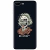Husa silicon pentru Apple Iphone 8 Plus, Albert Einstein Caricature