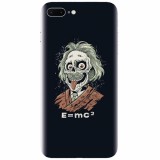 Husa silicon pentru Apple Iphone 7 Plus, Albert Einstein Caricature